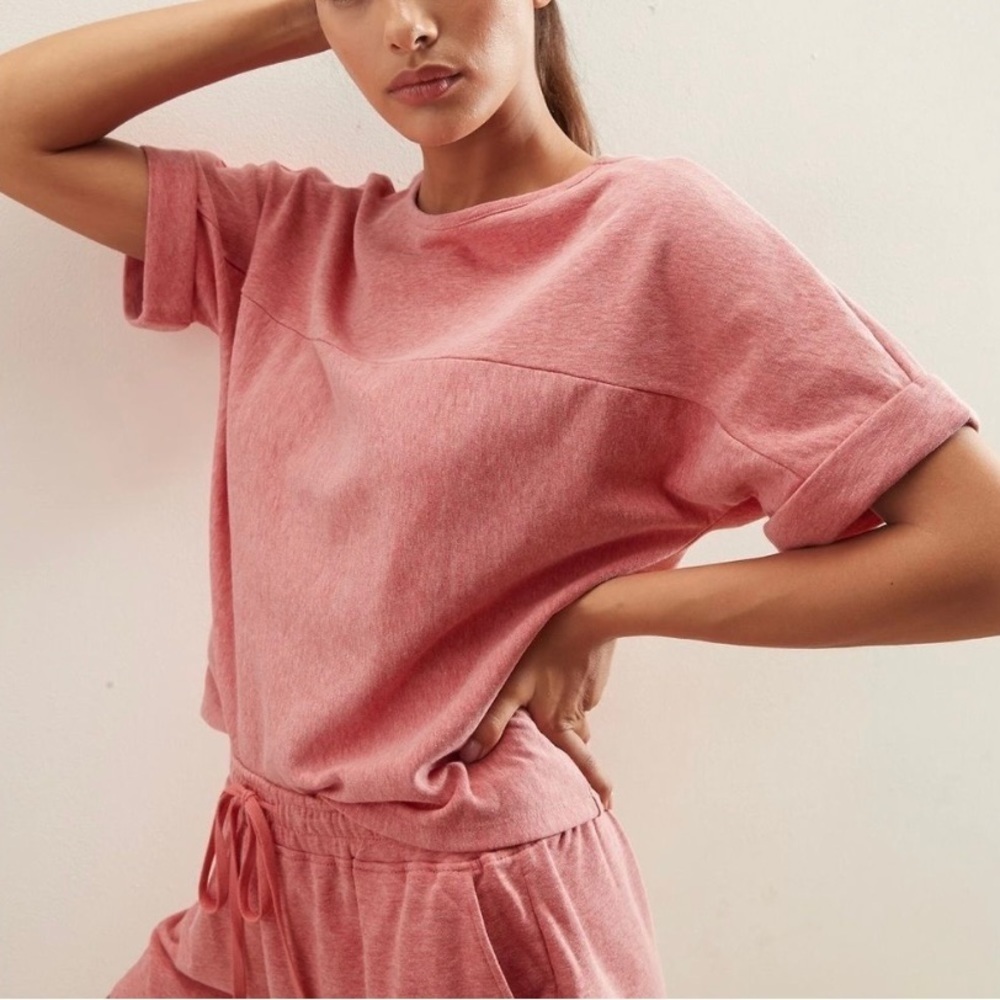 Banana Republic Pink Terry Sweatshirt Lounge Top